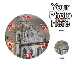 Exterior Facade Antique Colonial Church Olinda Brazil Playing Cards 54 (Round)  from UrbanLoad.com Front - Diamond2