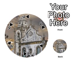 Exterior Facade Antique Colonial Church Olinda Brazil Playing Cards 54 (Round)  from UrbanLoad.com Front - Spade6