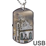 Exterior Facade Antique Colonial Church Olinda Brazil Dog Tag USB Flash (One Side)