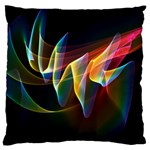 Northern Lights, Abstract Rainbow Aurora Large Flano Cushion Case (Two Sides)