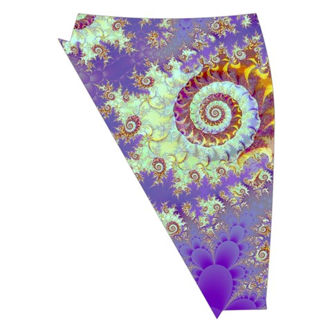 Sea Shell Spiral, Abstract Violet Cyan Stars Midi Wrap Pencil Skirt from UrbanLoad.com Front Left