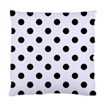 Polka Dots - Black on Pastel Violet Standard Cushion Case (One Side)