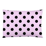 Polka Dots - Black on Pale Thistle Violet Pillow Case (One Side)