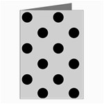 Polka Dots - Black on Light Gray Greeting Card