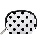 Polka Dots - Black on White Accessory Pouch (Small)