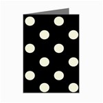 Polka Dots - Beige on Black Mini Greeting Cards (Pkg of 8)