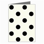 Polka Dots - Black on Ivory Greeting Card