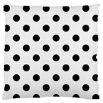 Polka Dots - Black on White Smoke Standard Flano Cushion Case (Two Sides)