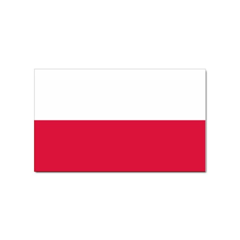 Polish Flag Sticker Rectangular (10 pack) from UrbanLoad.com Front