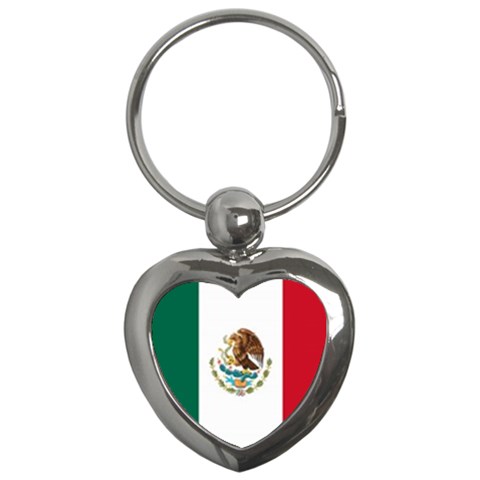 Flag_of_Mexico Key Chain (Heart) from UrbanLoad.com Front