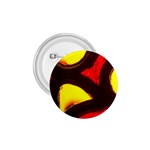 Yellow and Red Stained Glass 1.75  Button