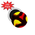 Yellow and Red Stained Glass 1.75  Magnet (100 pack) 