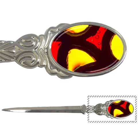 Yellow and Red Stained Glass Letter Opener from UrbanLoad.com Front