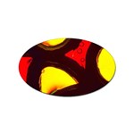 Yellow and Red Stained Glass Sticker Oval (100 pack)