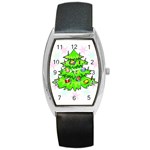 Christmas Tree Barrel Style Metal Watch