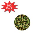 Camo Woodland 1  Mini Buttons (100 pack) 