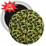 Camo Woodland 3  Magnets (100 pack)