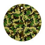 Camo Woodland Round Ornament (Two Sides)
