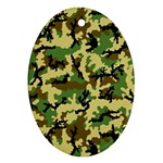 Camo Woodland Oval Ornament (Two Sides)