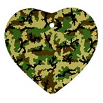 Camo Woodland Heart Ornament (Two Sides)