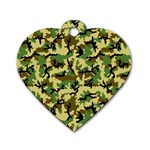 Camo Woodland Dog Tag Heart (Two Sides)