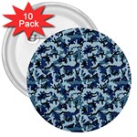 Navy Camouflage 3  Buttons (10 pack) 