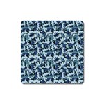 Navy Camouflage Square Magnet