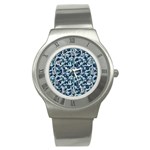 Navy Camouflage Stainless Steel Watch