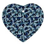 Navy Camouflage Heart Ornament (Two Sides)