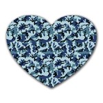 Navy Camouflage Heart Mousepads