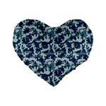 Navy Camouflage Standard 16  Premium Heart Shape Cushions