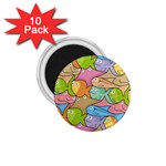 Fishes Cartoon 1.75  Magnets (10 pack) 