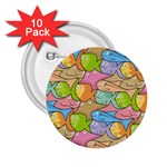 Fishes Cartoon 2.25  Buttons (10 pack) 