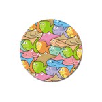 Fishes Cartoon Magnet 3  (Round)