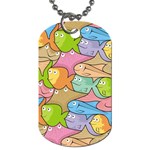 Fishes Cartoon Dog Tag (Two Sides)