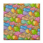 Fishes Cartoon Face Towel