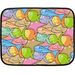 Fishes Cartoon Double Sided Fleece Blanket (Mini) 