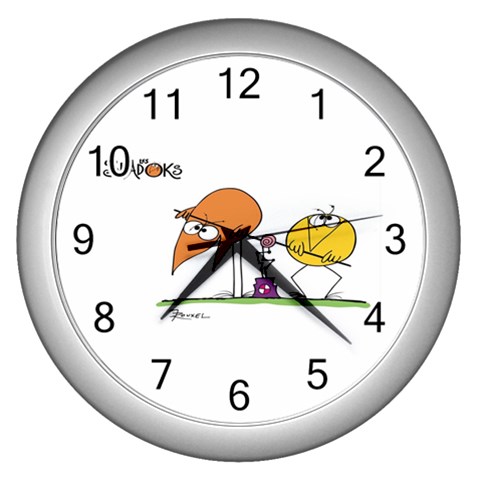 shadok Wall Clock (Silver) from UrbanLoad.com Front