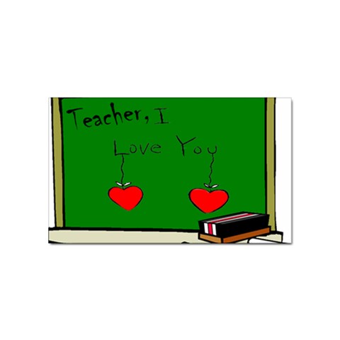 Teacher I Love You Sticker Rectangular (100 pack) from UrbanLoad.com Front