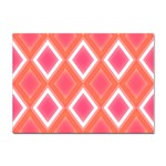 Rosy Harlequin Retro Pattern Sticker A4 (10 pack)