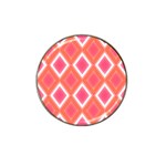 Rosy Harlequin Retro Pattern Hat Clip Ball Marker