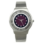 My Orchids Vintage Mauve Ogee Design Stainless Steel Watch