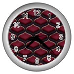 Ogee Berry Tufted Vintage Wall Clock (Silver)