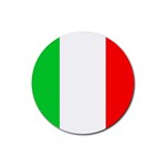 Italian Flag Rubber Round Coaster (4 pack)