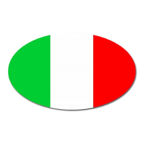 Italian Flag Magnet (Oval) from UrbanLoad.com Front