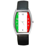 Italian Flag Barrel Style Metal Watch