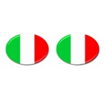 Italian Flag Cufflinks (Oval)
