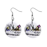 Alice In Wonderland Mad Hatter Tea Party 1  Button Earrings