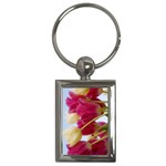 Beautiful Tulips Floral Key Chain (Rectangle)