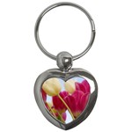 Beautiful Tulips Floral Key Chain (Heart)